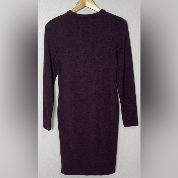 French Connection Dresses & Skirts - French Connection Sweeter Long Sleeve Mini Dress in Evening Wine Size Small